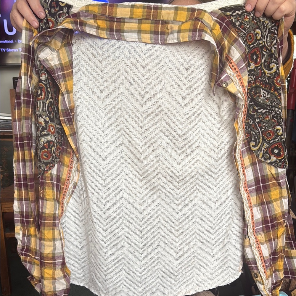 Plaid Yellow and Purple woman’s Shirt